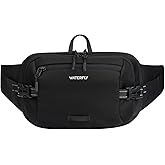 WATERFLY 3L Large Fanny Pack, 180° Opening Hip Pouch with Multi-Pockets, Anti-Theft RFID Blocking Waist Bag for Women Men Traveling Hiking Daily Use