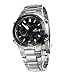 Casio Men's EFA131D-1A1V Silver Stainless-Steel Quartz Watch with Black Dial
