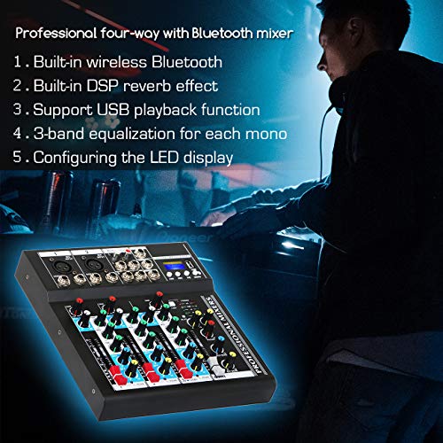 Depusheng HT4 Bluetooth Compatible Professional Portable Digital DJ