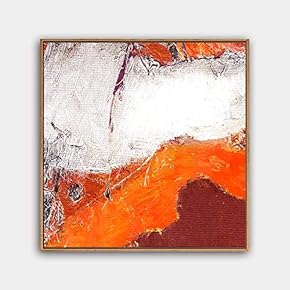 Framed Canvas Wall Art Abstract Color Painting Canvas Prints Home Artwork Decoration for Living Room,Bedroom - 16x16 inches