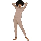 LAPASA Women's Thermal Underwear Set Fleece Lined Long Johns Top & Bottom Soft Base Layer Light/Mid/Heavy Weight L17/ L41/L44