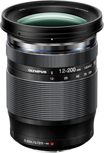 Olympus M.Zuiko Digital ED 12-200mm F3.5-6.3 Objektiv, Universalzoom, geeignet für alle MFT-Kameras (Olympus OM-D & Pen Modelle, Panasonic G-Serie), s