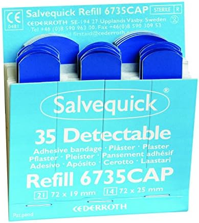 Salvequick Blue Cederroth Detectable Plasters - x 35 (210) by Salvequick