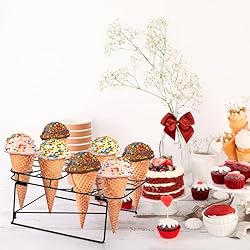 TOPZEA 2 Pack Ice Cream Cone Racks with 12