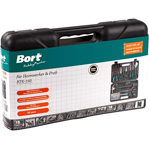 Bort BTK-160 - Werkzeugkoffer 38-teiliges Werkzeugset für Haushalt und Hobby, Universal und Haushalts-Werkzeuge, inkl… – Bild 6