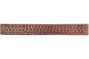 Premier Copper Products T18DBH 1-Inch x 8-Inch Hammered Copper Tile