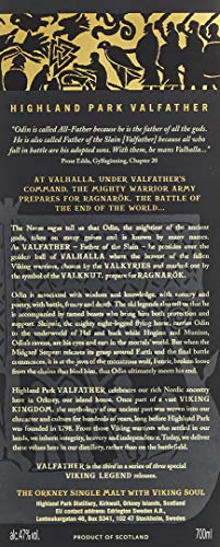 Highland Park Valfather Single Malt Scotch Whisky (1 x 0.7 l) – der intensive und rauchige Whisky, Teil 3 und Vollendung der Viking Legends Trilogie – Bild 5
