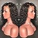 8A Glueless Full Lace Human Hair Wigs for Black Women Curly Brazilian Virgin Hair Lace Front Wig with Baby Hair(10inch with 130 density,Full Lace Wig)