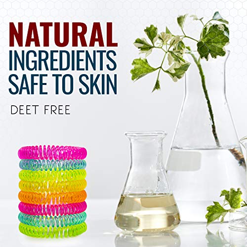 Mosquito Repellent Bracelet for Kids, Adults & Pets - 100% Natural Deet-Free - Non Toxic - Waterproof Safe Travel Anti Insect Bands - 10 Pack - Extreme USA Protection - Thumbnail 4