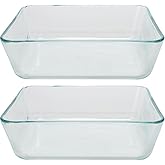 Pyrex 7211 6-Cup Rectangular Glass Storage Containers (2-Pack)