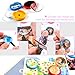 Yalis DIY Refrigerator Magnets, 12 Pack Changeable Background Fridge Magnets, 1-1/4 Inch Replaceable Photo Cards Magnets Decoration Creative Image Display
