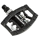 Venzo Dual Function Platform Multi-Use Compatible with Shimano SPD Mountain Bike Bicycle Sealed Clipless Pedals – Dual Platform Multi-Purpose – Great for Touring, Road, Trekking Bikes