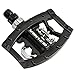 Venzo Dual Function Platform Multi-Use Compatible with Shimano SPD Mountain Bike Bicycle Sealed Clipless Pedals - Dual Platform Multi-Purpose - Great for Touring, Road, Trekking Bikes - Black