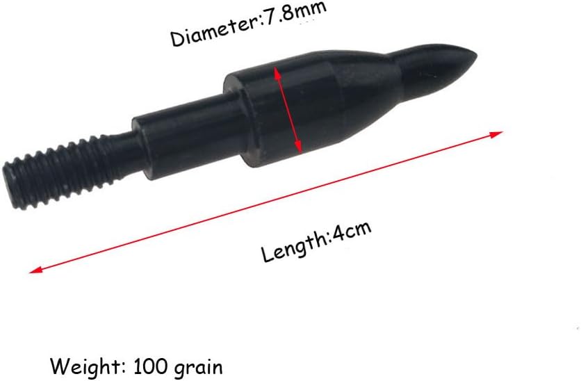 AMEYXGS 12/24 Pack Archery Field Points 5/16 inches Cutting Diameter 100 Grain Arrow Tip Arrow Points for Target Practice and Hunting : Sports & Outdoors