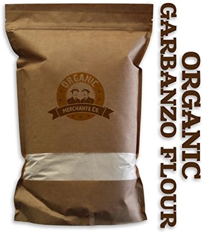 Organic Merchants 100% Organic Garbanzo Bean Flour, Kosher, Gluten Free, Non GMO (8lb)