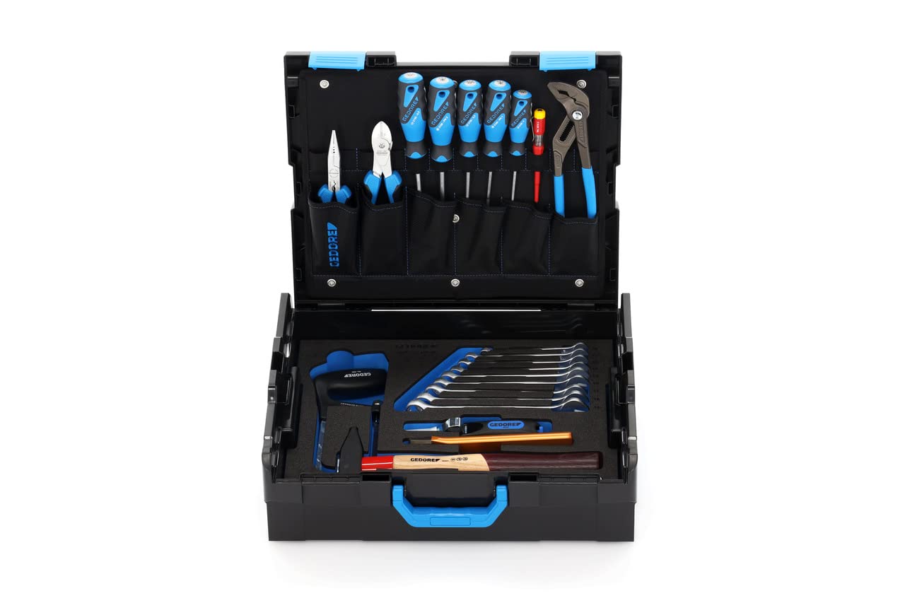 GEDORE L-BOXX 136 Tool case, 23-pc. set, Complete, Tools for trainees, in Plastic case, 1100-BASIC