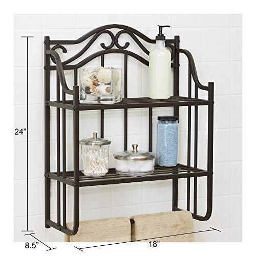 Silverwood CPBS1302A1E Metal Bathroom Wall Shelf, Oil Rubbed Bronze Pricepulse
