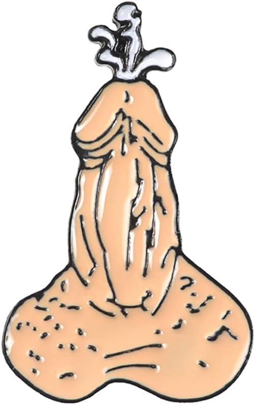 Funny Enamel Pins for Backpacks Jackets Dick Shaped Brooch Pin for Men and Women Gag Gifts for Adults Christmas
