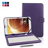 Kamor KM32KC10MMSPU with Touch Screen Stylus Pen for 10.1 inch Android Tablet PC and Micro to Mini & Micro to Samsung 30pin Adapter - Purple