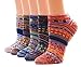 DR. ANISON Womens Socks Gifts For Women Ankle Warm Cotton Vintage Liner Socks Pack of 5 Pair …