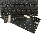 Gintai German QWERTZ Backlit Keyboard for Lenovo Thinkpad T490s T495s X1 view 2