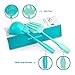 BakBak Design 2-Piece Kitchen Utensils Set Soup Ladle and Slotted Turner (Cats Face) Unique Home Cookware with Wide-Grip Handles – Heat Resistant, Non-Stick Nylon, Dishwasher Safe – Aqua Blue