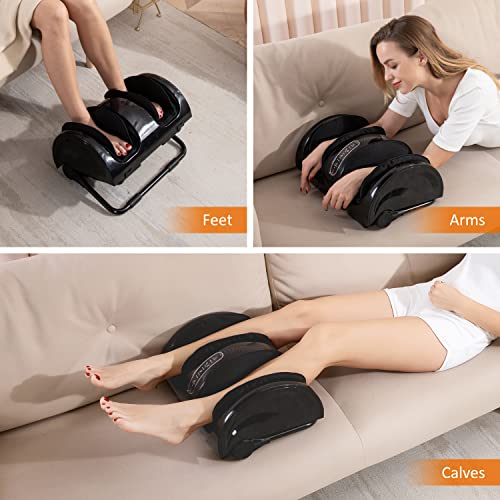 Snailax Shiatsu Foot Massager with Heat, Leg Massager Electric with Kneading and Rollers, Calf Massager for Relaxation, Foot Massage, Gifts