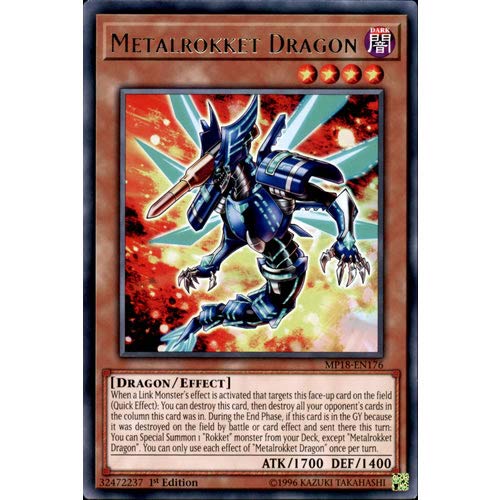MP18-EN176 1st Ed Metalrokket Dragon Rare Card Mega Pack 2018 Yu-Gi-Oh Single Card