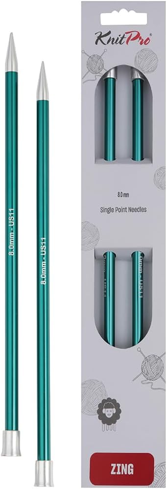 KnitPro Zing Single Pointed Needles 14 inches 8.00mm