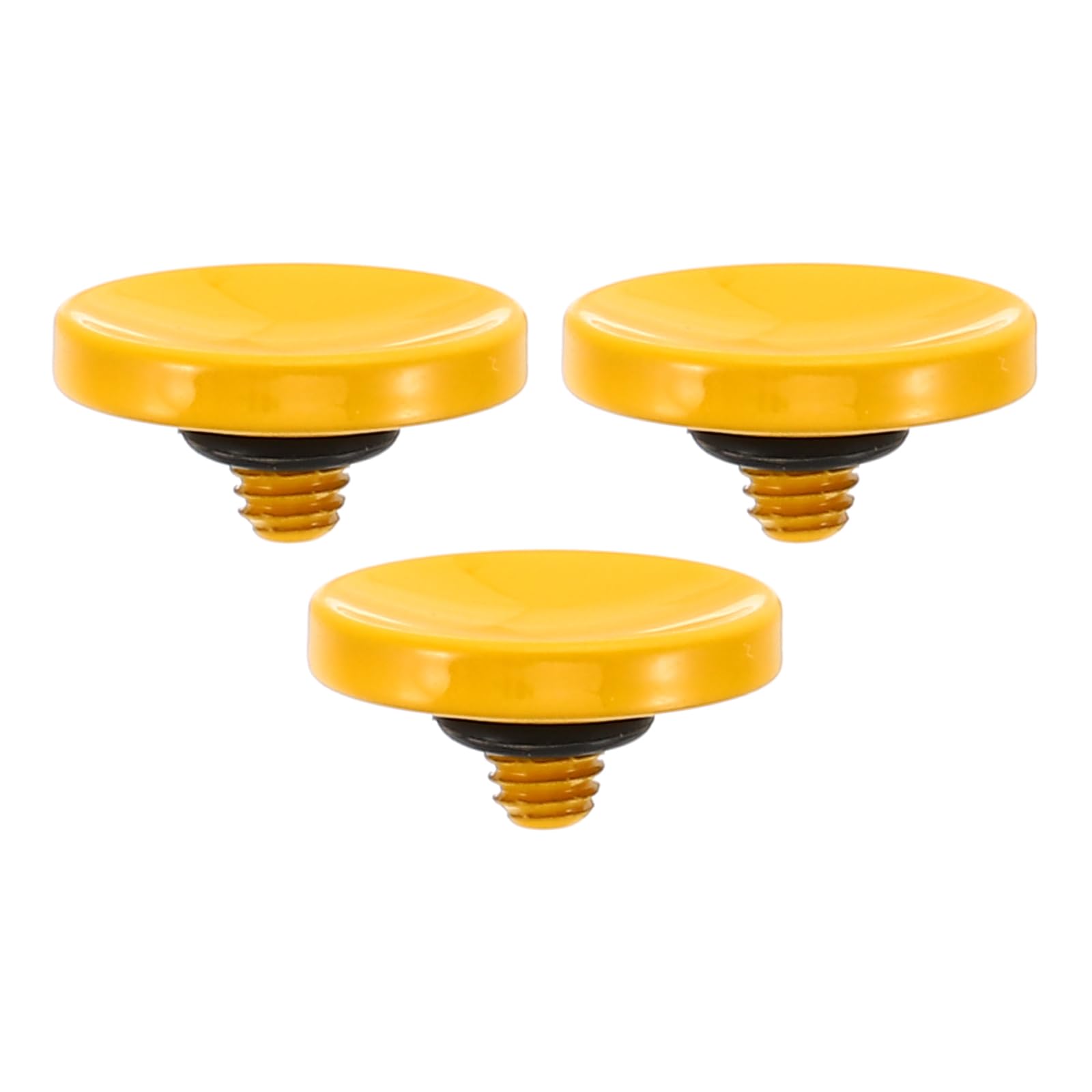 PATIKIL Camera Shutter Button, 3 Pack Soft Shutter Release Button Pure Copper Camera Button Concave Suitable for Nikon for Fujifilm for Leica DSLR/SLR Camera, Yellow