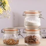 Kilner Set of 3 Round Clip Top Jars 0.5 Litre 500ml Airtight Glass Storage view 2