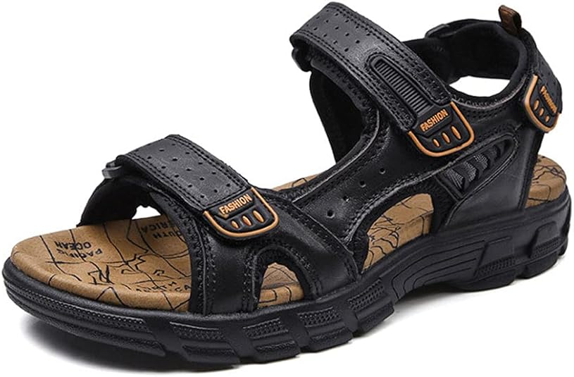 Amazon.com | MAILIER Mens Hiking Sandals, Open-Toe Adjustable Strap Flat Sandals, Waterproof 