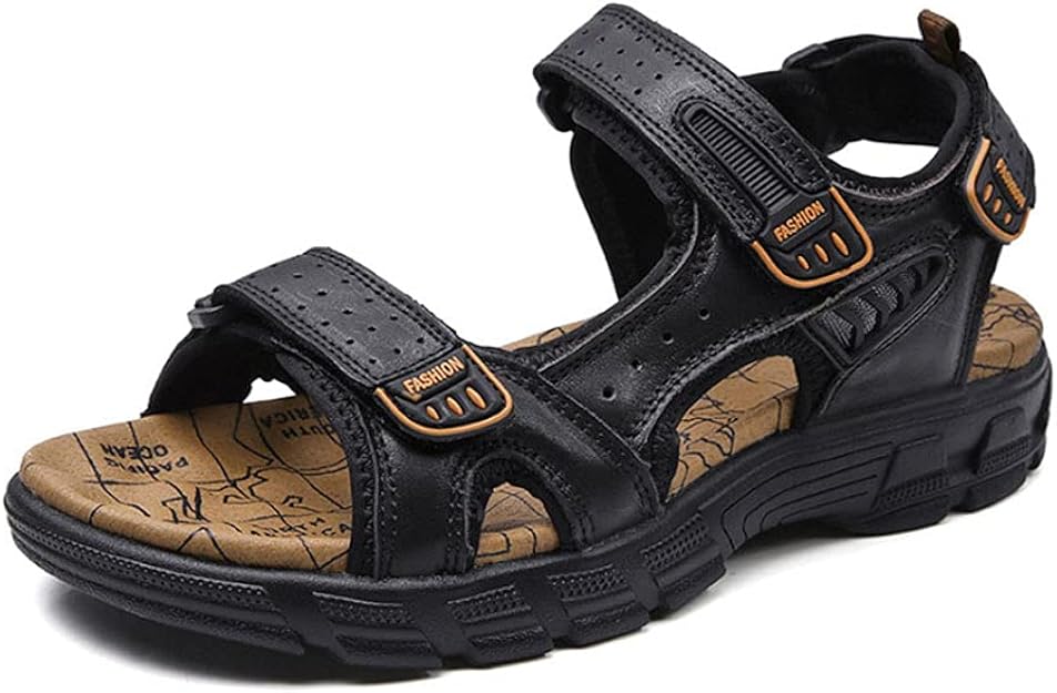 Amazon.com | MAILIER Mens Hiking Sandals, Open-Toe Adjustable Strap Flat Sandals, Waterproof 