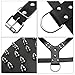 Didog Studded Spiked Leather Dog Harness for Medium and Large Dogs,Fit Pit Bulldog Terrier Mastiff Puppy Boxer(Black)