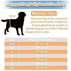 Langsprit Male Belly Bands for Dogs