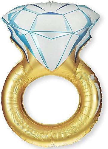 Diamond Engagement RING Bling 37" Bridal Shower Wedding Mylar Foil Balloon