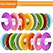 Caydo 48 Pieces 8 Colors Clothing Size Dividers Round Hangers Closet Dividers with Marker Pen