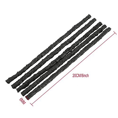 DIFEN Tire Repair Strings - Automotive Tool Tire Repair Plug for Tubeless Off-road Tires Car, Bike, ATV, UTV, Wheelbarrow, Mower ({Pack of 50}-Black)