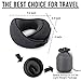 MLVOC Travel Pillow 100% Pure Memory Foam Neck Pillow, New Upgrade Design,More Better Surround and Support, Ajustable,Washable and Breathable Airplane Pillow, with 3D Sleep Eye Mask, Earplugs, Black