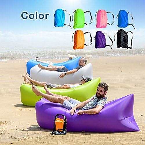 Banana Bed Air Lounger Fast Inflatable Air Bag Bed Sofa Couch Outdoor Beach Camping Hammock Lazy Chair Lounger Portable Waterproof Balloon Furniture Carry Floating On Water