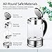IKICH Electric Kettle, 1.7L Big Electric Kettle ,1500W Quick-Boil Cordless Glass Electric Kettle,BPA-Free Coffee Teapot,LED Anti-Drying Protection, Stainless SteelInner Lid, Brewing Coffee and Tea.