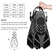 Oumers Snorkel Fins, Travel Size Adjustable Strap Diving Flippers with Mesh Bag and Extra Buckle Connector for Men Women Snorkeling Diving Swimming