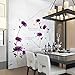 Rumas DIY Purple Rose Print Removable Room Home Decor Cartoon Wall Stickers Decal