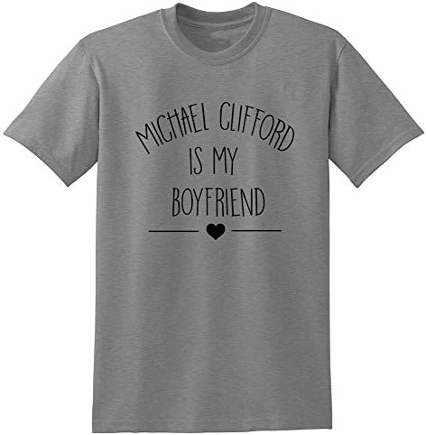 Teesven Men's Michael Clifford Is My Boyfriend Unisex T Shirt Small Sport Gray