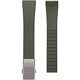 Fluororubber Watch Strap - Fast Release Cut-to-Size 19mm 20mm 21mm 22mm Watch Band with Buckle Soft Universal Waterproof Replacement Band Strap for Men Women