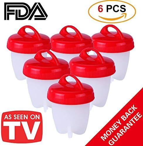 Egg Maker, Hard Boiled Egg Cooker, Silicone Egg Boiler without the Shell, as seen on TV, 6 Pack