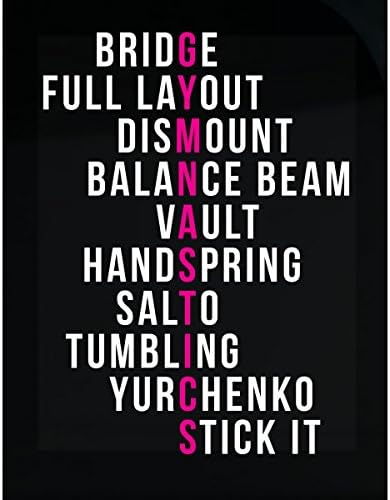 Gymnastics Moves For Gymnast, Beam Vault Tumble Bridge - Sticker