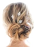 Missgrace 3pcs Wedding Bridal Crystal Rhinestone Bridal Hair Pins Clip
