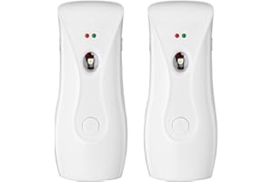 Stardrix Automatic Air Freshener Dispensers (2-Pack), Aerosol Spray Machines, Wall Mounted or Freestanding, Adjustable Timer for Scent Release in Bathroom, Office, Commercial & Home – White