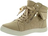 Via Pinky Perla-03 Womens Quilted Lace Up Ankle High Sneakers